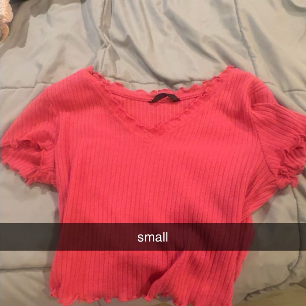 SHEIN Hot Pink Ribbed Top